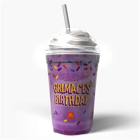 McDonalds Grimaces purple milkshake 3D model - TurboSquid 2089852