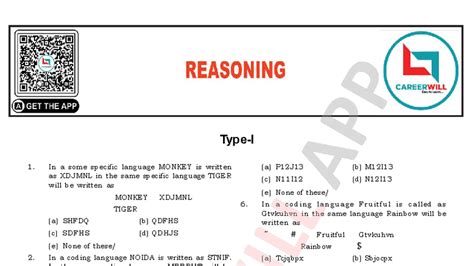 Coding & Decoding Study Guide - Course Code: 1.0 - Studocu