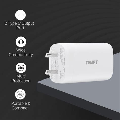 Tempt Charger Alpha 2 Port – BROOT COMPUSOFT LLP