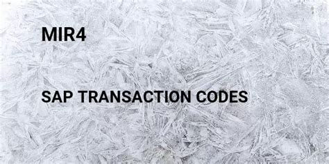 Image result for SAP Transaction Code Mir4
