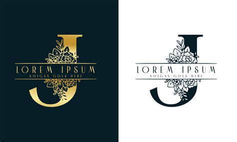 Letter J Minimalist Floral logo design template 8119093 Vector Art at Vecteezy
