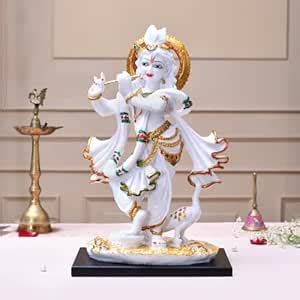 Buy Lord Krishna Murti with Flute – Beautiful Krishna Ji Idol for ...