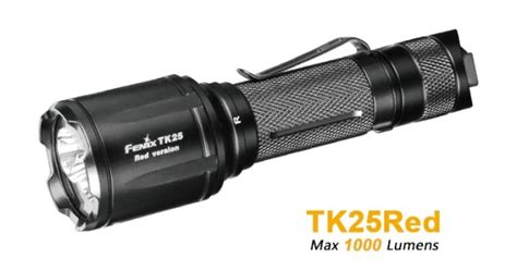 Fenix TK25 Red LED Tactical Flashlight (1000 Lumens, 1x18650 ...