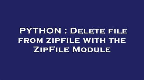 Image result for Python Delete File After Zip