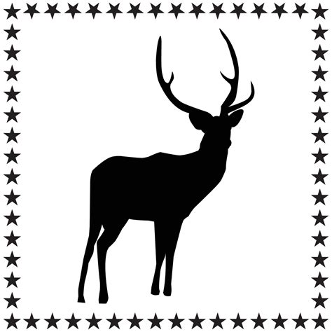 Deer Silhouette illustration, Deer Silhouette, Deer Silhouette art on ...