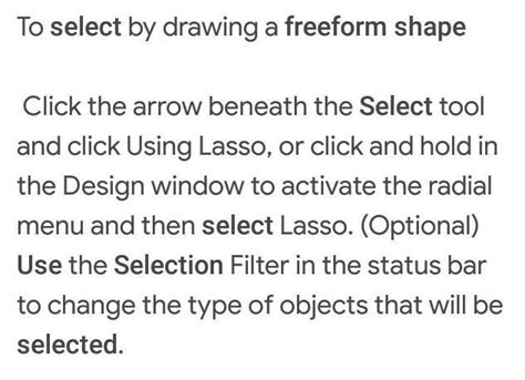 Free form select is used to select an area in shape - Brainly.in