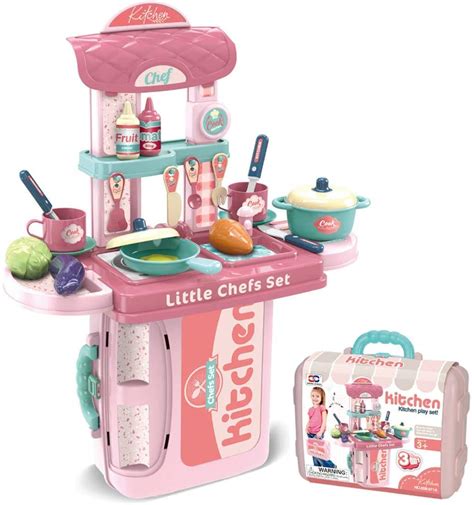 TYRUS ONE Kitchen Pretend Play Set Accessories Realistic Food Toys for ...