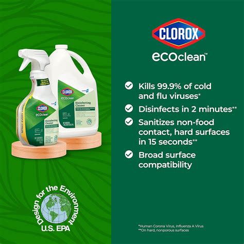 Buy CloroxPro Clorox EcoClean Disinfecting Cleaner Refill, 128 Fluid ...