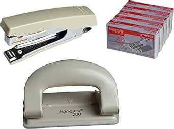 Kangaro Combo of Paper Punch 280, Staplers HD -10D & 5 Pkt of Pins ...
