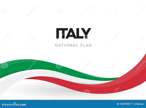 The Italian Republic Waving Flag Banner. National Symbol of Italy ...
