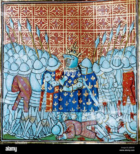 The *Bataille de Poitiers* (Battle of Poitiers) illustrated in BM ...