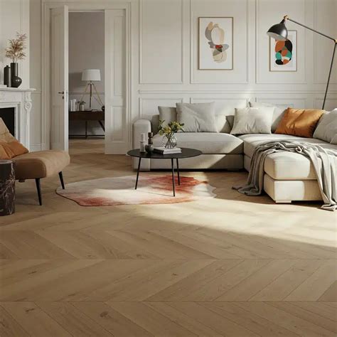 Light Oak Herringbone Flooring – Bright & Waterproof