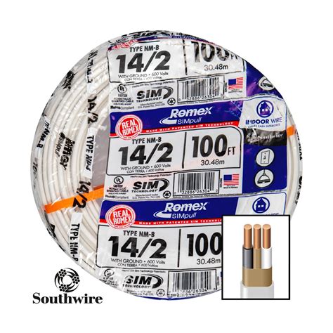 Southwire 14/2 Romex® SIMpull® Solid NM-B W/G Wire - 25ft / 50ft ...