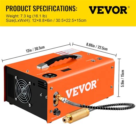 VEVOR 4500Psi Portable Pcp Air Compressor G220V110V12V-8ZGGV1 at Lowes.com