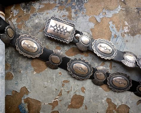 1970s 309g Stamped Sterling Silver Concho Belt by Navajo Martha ...