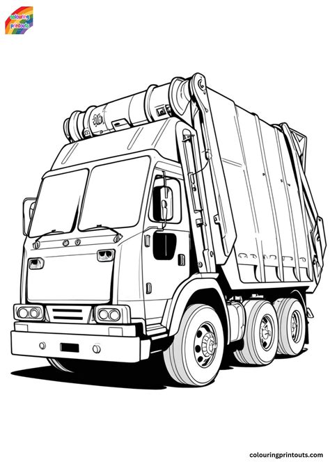 10+ Garbage Truck Coloring Pages Printable