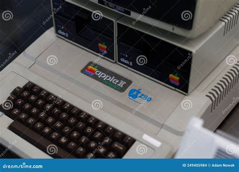 Apple II Computer on Display Inside Apple Museum. Editorial Stock Image - Image of desktop ...