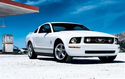 Download wallpaper white, the sky, coupe, dressing, mustang, Mustang ...