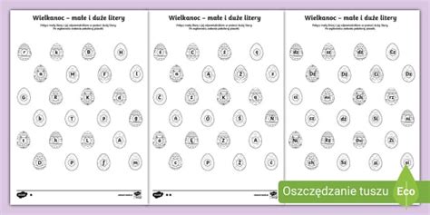 Połącz małe i wielkie litery | Nauka liter na Wielkanoc