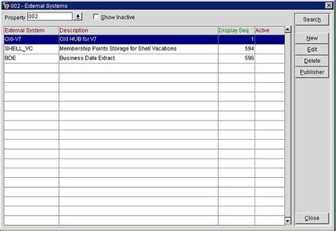 Understanding the External Systems Screen