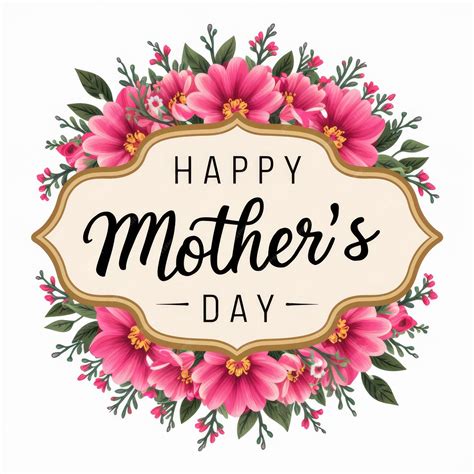 Premium Photo | Happy Mothers Day Sign With Pink Flowers