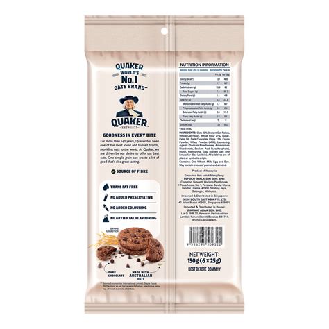 Quaker Oatmeal Chocolate Chip Cookie Recipe | Bryont Blog