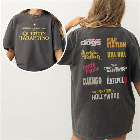 Written & Directed by Quentin Tarantino Comfort Colors T-Shirt, Retro Movie Graphic Tee ...