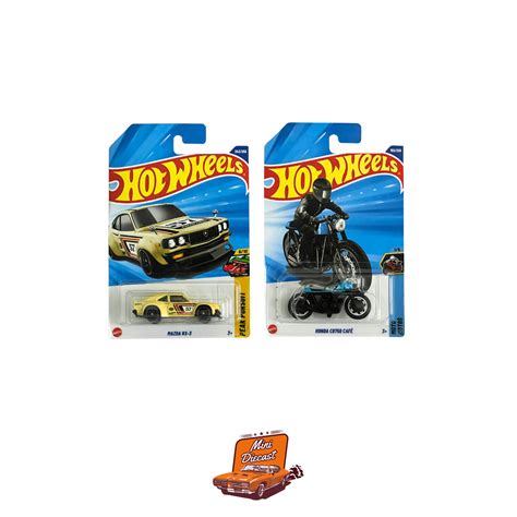 Hot Wheels Mainline (Set of 2) – Mazda RX-3 / Honda CB750 Café – Mini ...