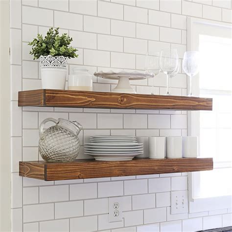 DIY Kitchen Floating Shelves & Lessons Learned - Angela Marie Made