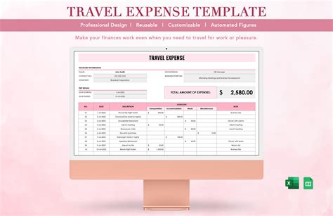 Travel Expense Template - Download in Excel, Google Sheets | Template.net