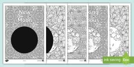 Moon Colouring Sheet 5 | Colouring Sheets (teacher made)