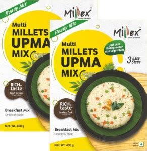 Millex Multi Millets Upma Mix, Ready to Cook, Instant Rava Upma ...