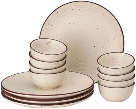 Bodhi House Ceramic Handcrafted Stoneware Dinner Set of 12 Pcs | 4 ...