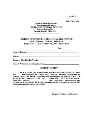Philippines VAT Return Notice - Blank Fillable Template | Fill Out ...