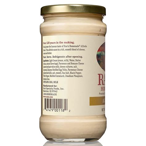 Raos Sauce Alfredo 15oz: Creamy & Delicious Pasta Sauce | Buy Now with ...