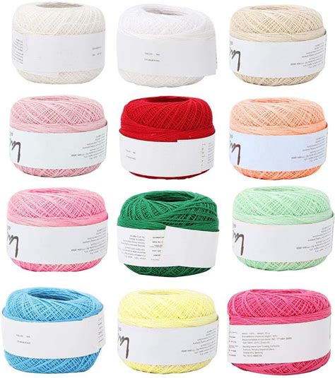 Buy Crochet Yarn Colourful Glitter Cotton Crochet Thread Popular Lace ...