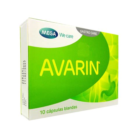 Avarin 300 Mg / 60 Mg Caja X 10 Cápsulas Blandas - Droguería Alameda Sur