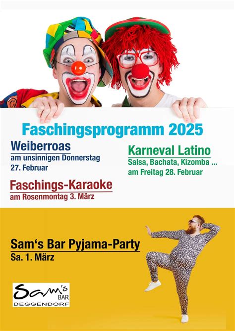 Sams Bar Faschingspartys 2025, Pfleggasse 16, 94469 Deggendorf, Germany ...