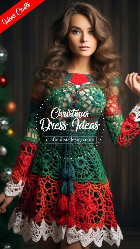 20 crochet dresses Christmas - Crafts Ideas