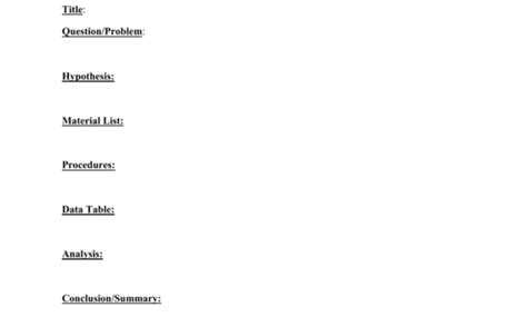 Image result for Science Formal Lab Report Example