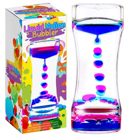 YUE MOTION Liquid Motion Bubbler Visual Sensory Timer, 2 Minute Liquid ...