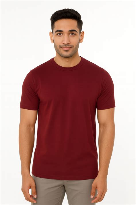 Men Solid Round Neck Pure Cotton T-Shirt – Ecolove Clothing