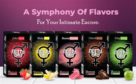 Buy Notty Boy flavored condoms combo 5 types of flavoured condoms – 50 ...