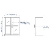BRIMNES Cabinet with doors, glass, black, 78x95 cm - IKEA