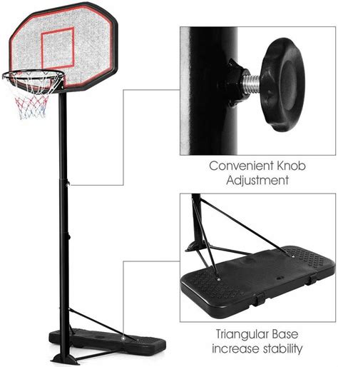 Giantex Portable Basketball Hoop 10 Ft Indoor Outdoor Adjustable Height ...