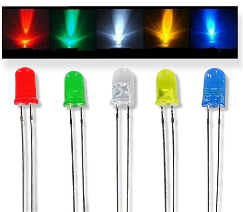 UNIVERSAL HUB 5mm Leds Combo of 100 Multicolour Led (Red,Blue,White ...