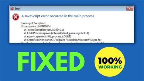 JavaScript Error Occurred in Main Process Fix 的图像结果