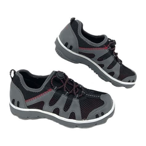Lands' End Gray/Black Comfort Textile Water Shoes Lands' End Gray/Black ...