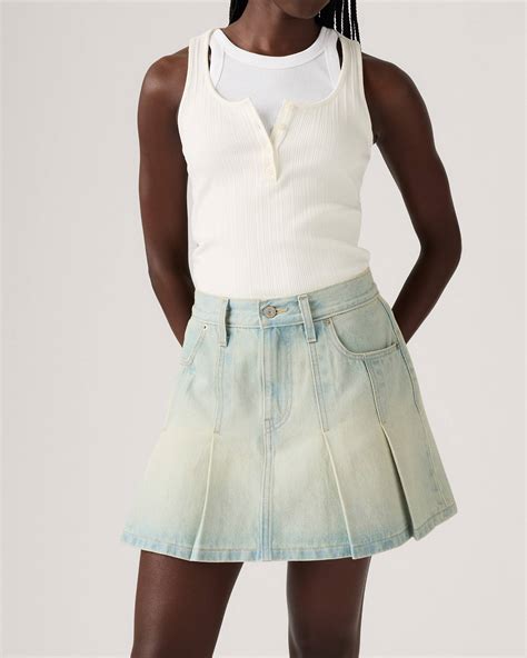 Pleated Mini Skirt - Blue | Levi's® RS