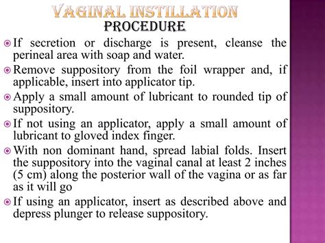 Vaginal instillation | PPTX